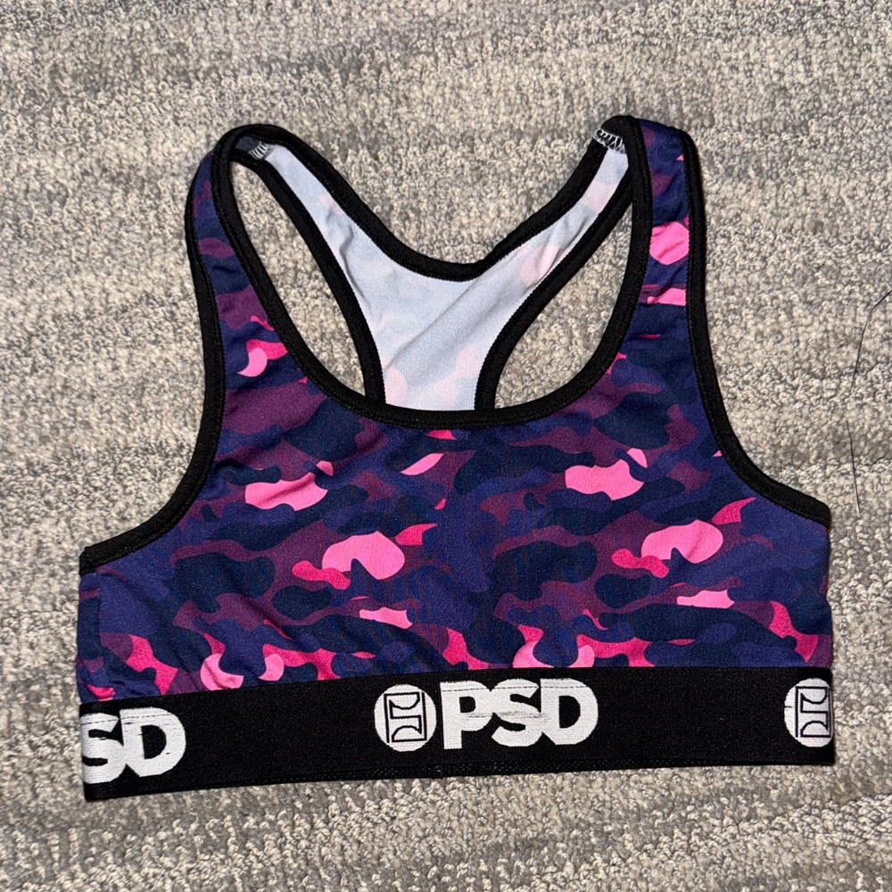 PSD Pink & Purple Camo Racerback Bikini Top